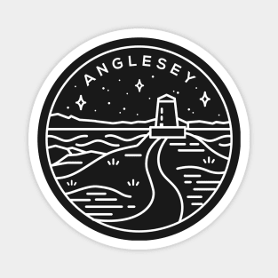 Anglesey, North Wales Emblem - Black Magnet